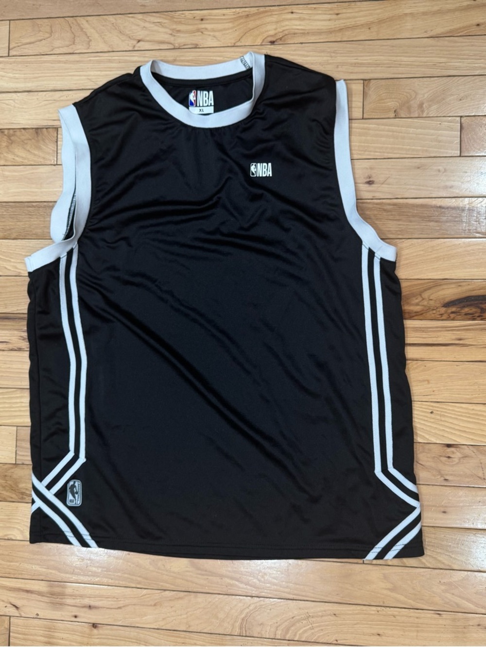 NBA Black and White Sleeveless Basketball Jersey